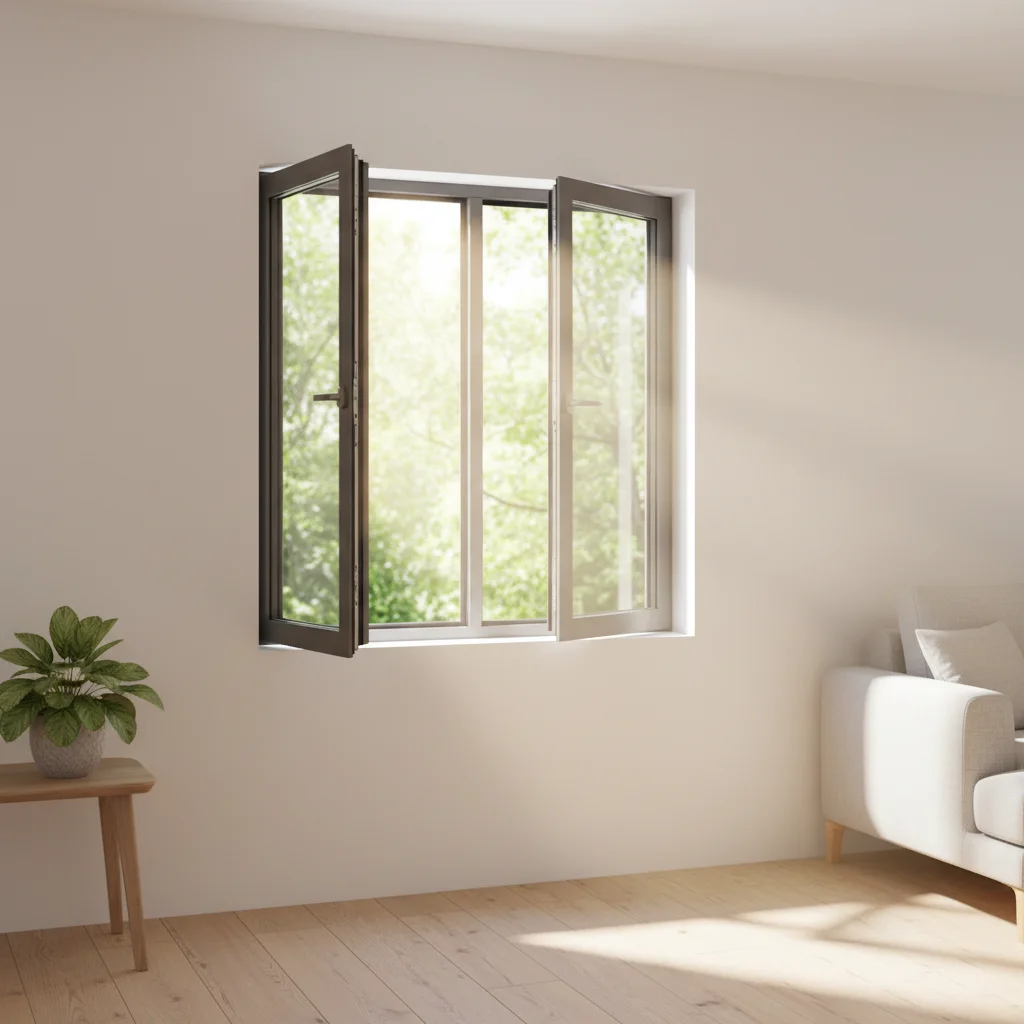 High Quality Bedroom UV Protection Window Long Lasting and Durable Manual Hinged Windows Double Layer Glass Casement Windows