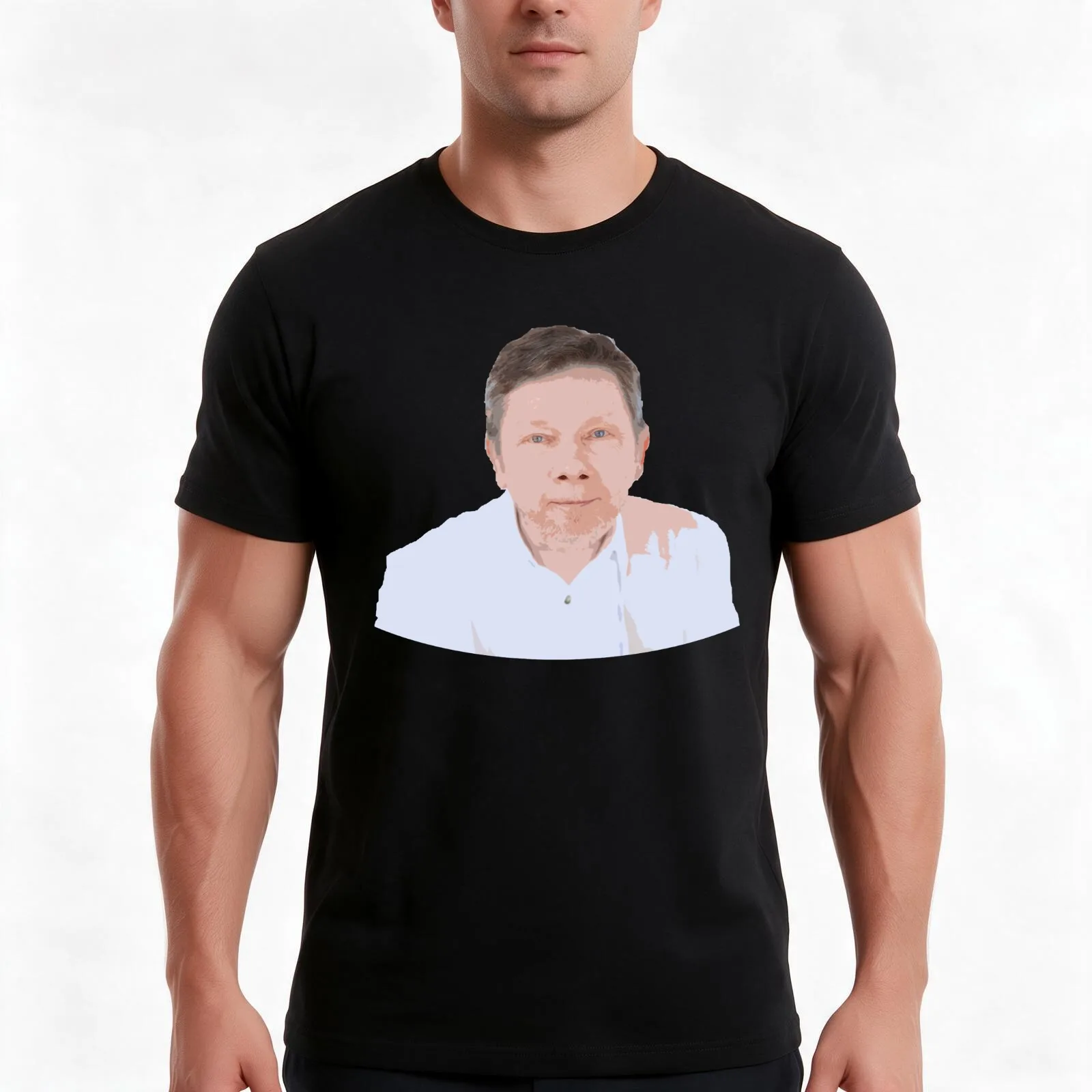 Eckhart  Tolle T-Shirt Summer Casual Cotton Tee Oversized Streetwear Tops Vintage Graphic Print Loose Fit Short Sleeve