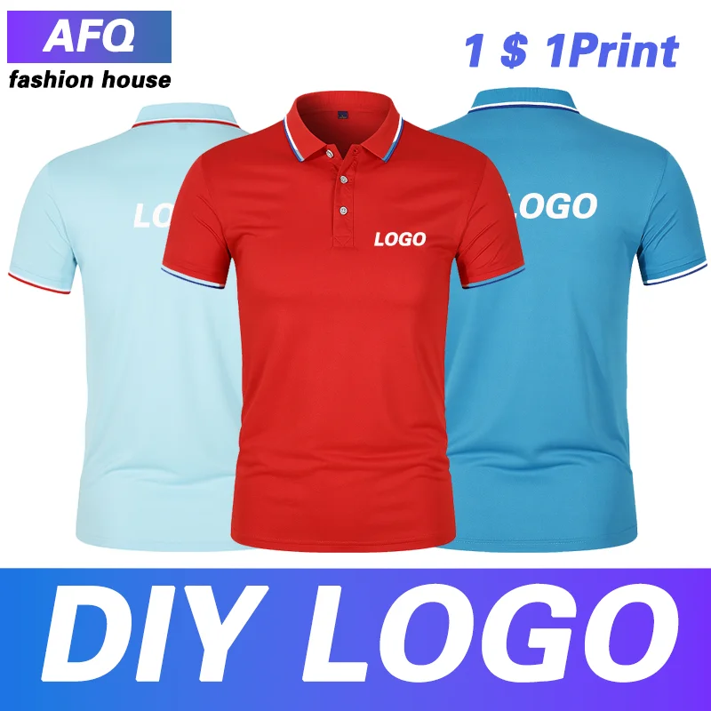 Summer short-sleeved high-end POLO shirt overalls custom logo lapel shirt custom embroidery