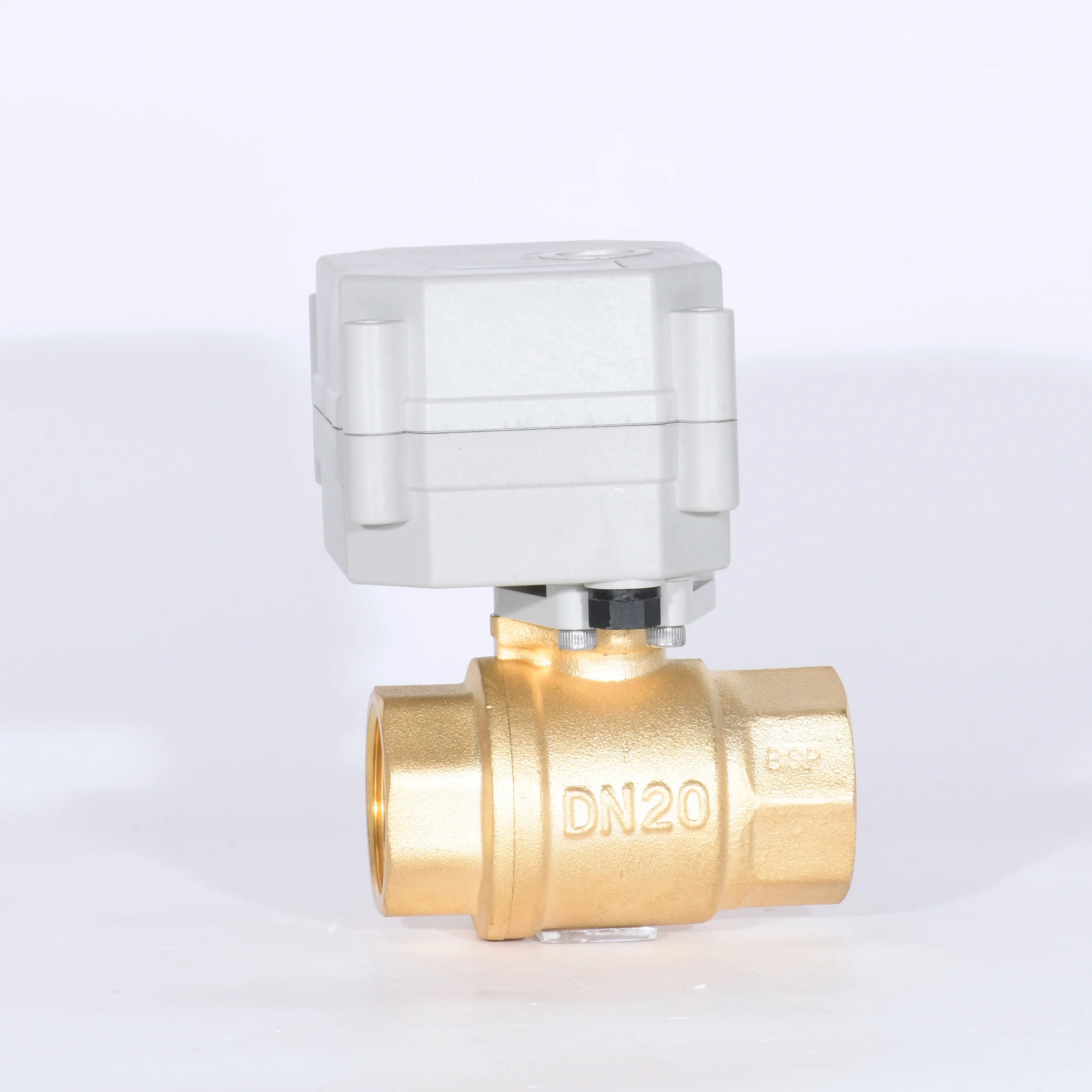 Through Flow 2 way 1 inch DN25 communication RS 485 proportional brass ball valves