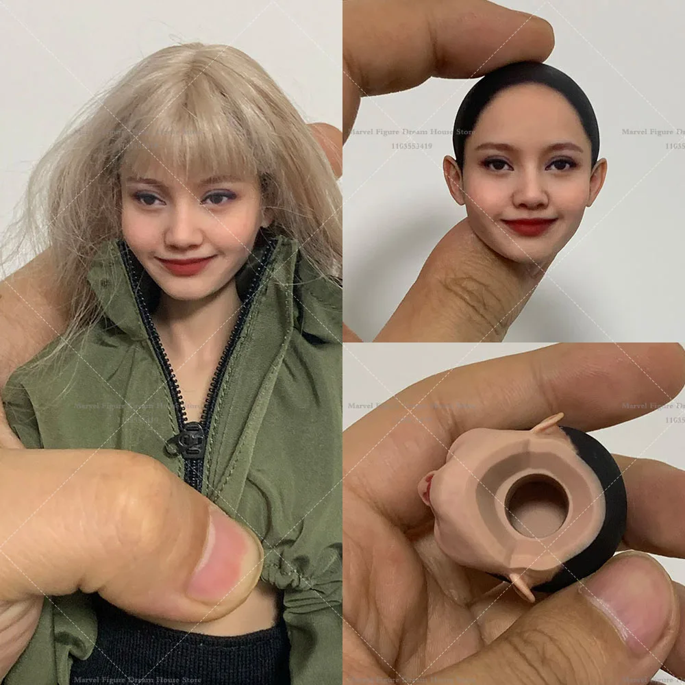 

1/12 1/6 Scale Realistic Painted Resin Pop Singer Lisa Head Sculpt Carved Model fit 6inch 12inch Female Soldier Action Figure