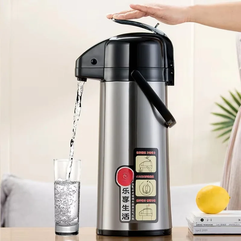 1.3L 3L 4L Double Wall Vacuum Insulated Stainless Steel Lever Action Airpot Thermal Water Coffee Dispenser