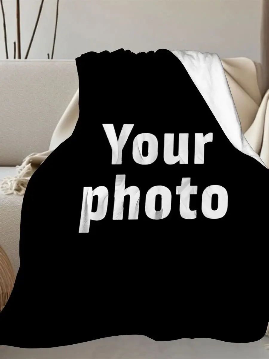 Gepersonaliseerde fotodeken, op maat gemaakte fleece deken, warme, zachte, knusse pluche flanellen deken voor de winter, dik, comfortabel voor bank, bed en kantoor. - afbeelding 2