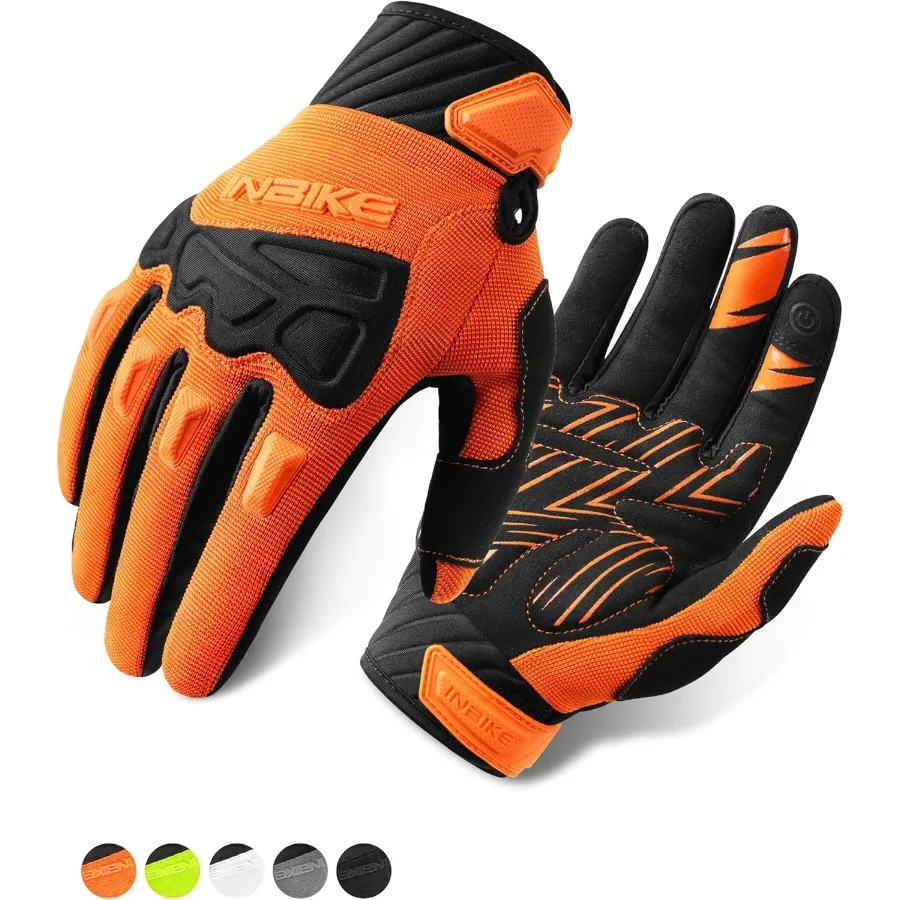 

Mountain Bike Gloves for Men with Knuckle Guard and Padded Design for Enhanced Protection Breathable Fabric Ideal for MTB Motoc