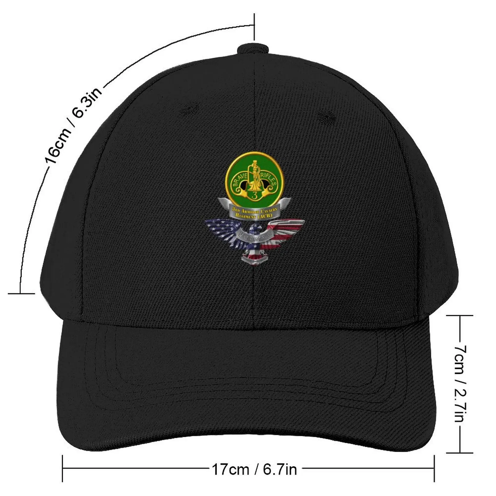 3rd Armored Cavalry Regiment (ACR) Veteran Baseball Cap New In The Hat Big Size Hat Golf Wear Men Women's