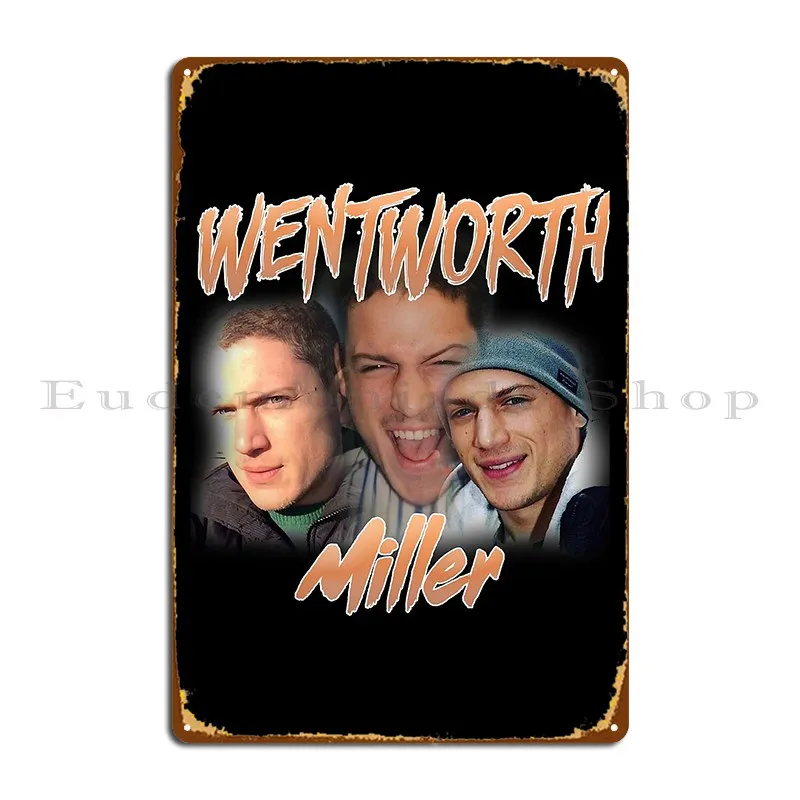 Wentworth Miller Metal Plaque Rusty Classic Cinema Designing Iron Tin Sign Poster