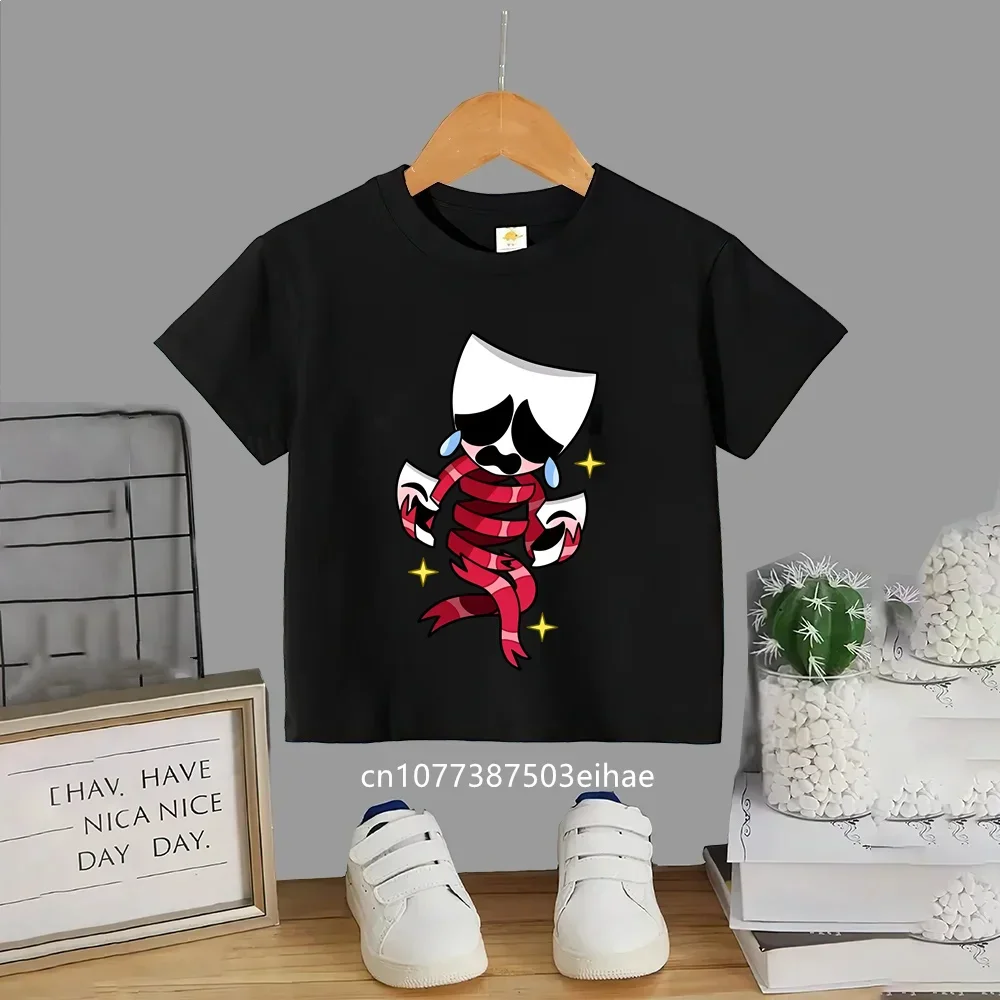 The Amazing Digital Circus Cartoon Crew Kids Cotton T-shirt, Character Graphic Short Sleeve Casual Boys Girls Clothing