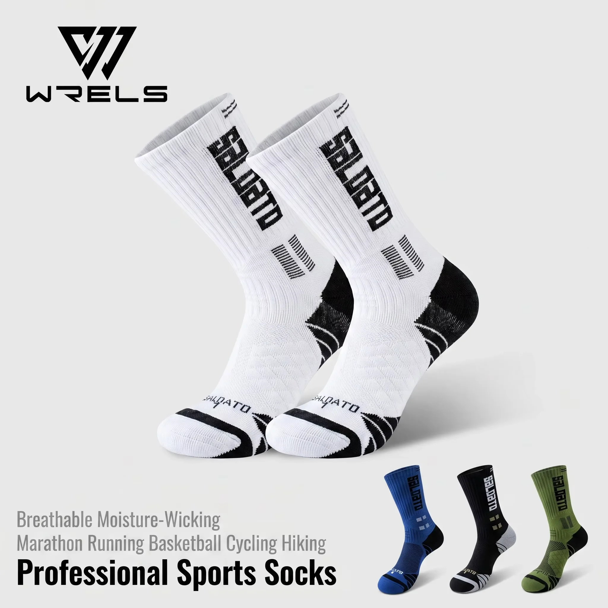 Athletic Sock Cushion - WRELS 1/2/3 pary skarpetek do koszykówki,
