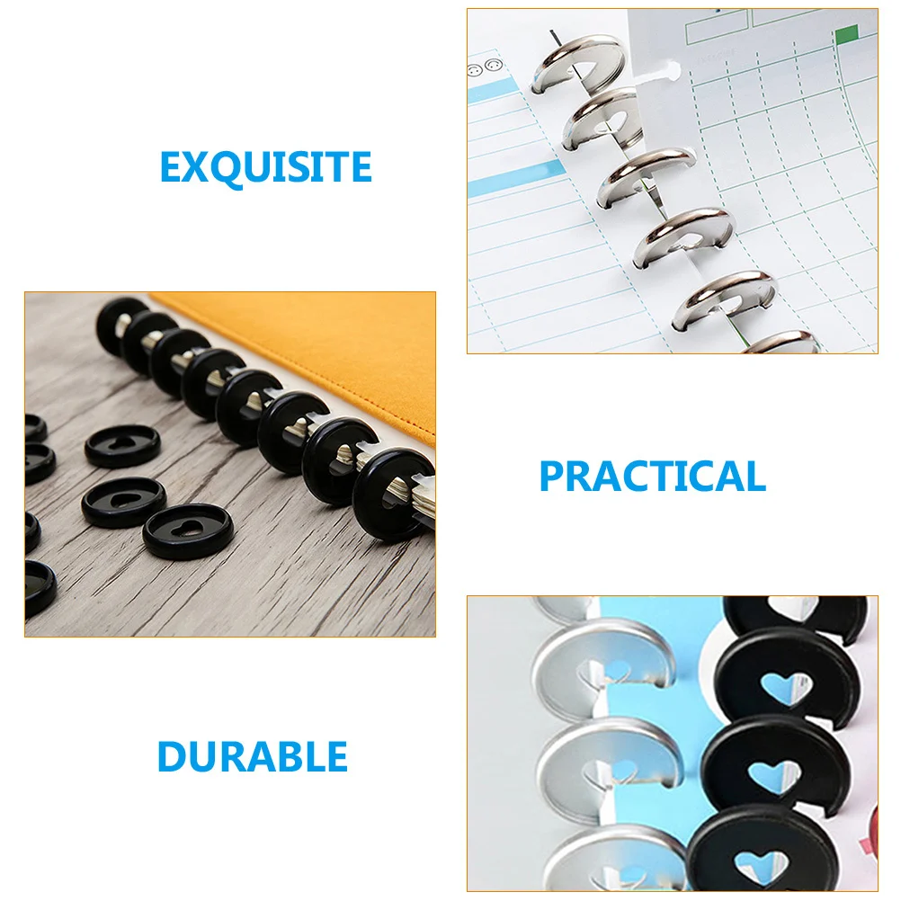 24Pcs Silber Matte Discbound Discs ABS Kunststoff Lose-Blatt Binder Discs Notebook Planer Bindung Zubehör Robust