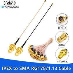 U.fl IPEX Cable to SMA Male Low Loss Coaxial Cable 1.13 RP SMA RG178 for Wireless Routers Mini PCIe Card Network Extension