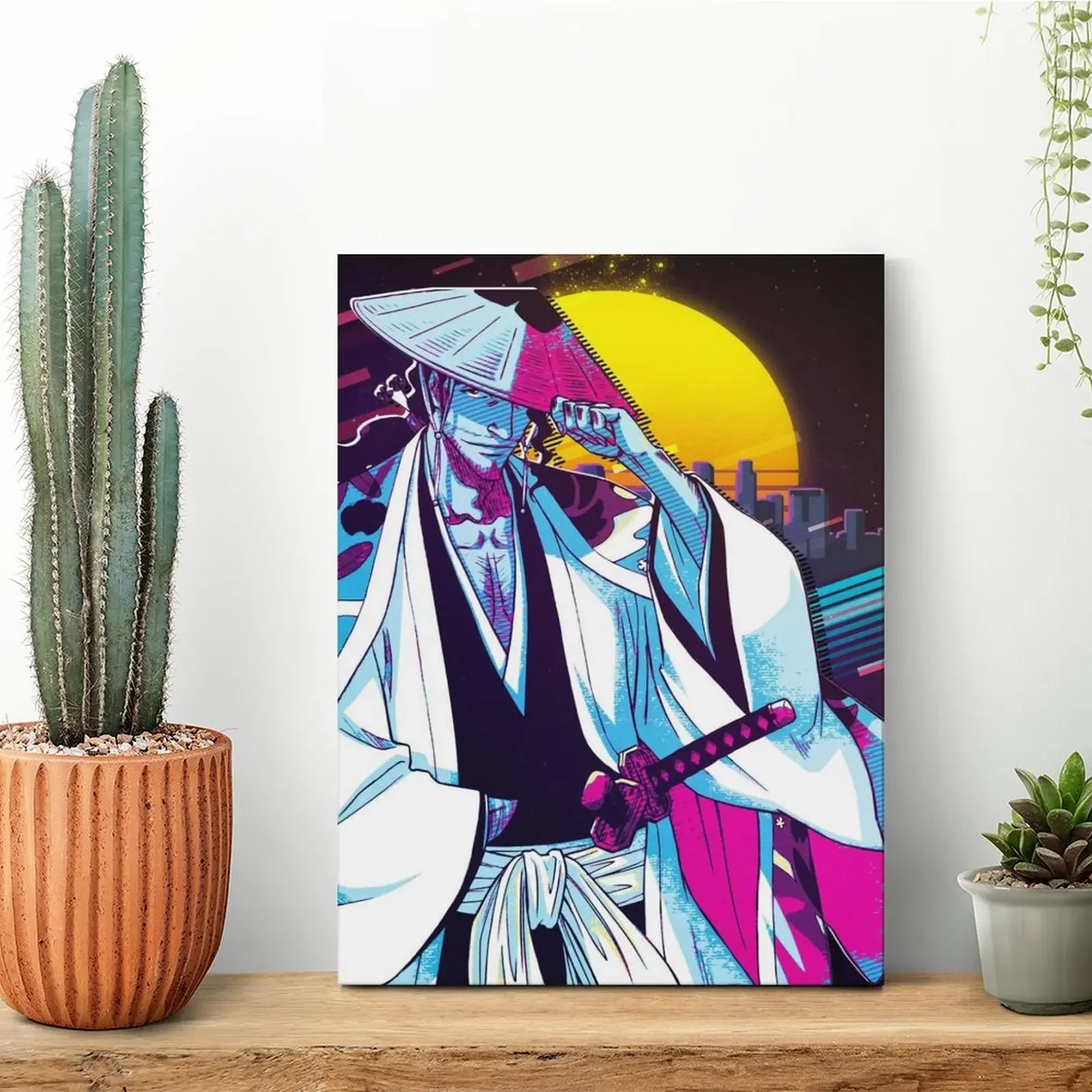 Shunsui Kyoraku Canvas Painting Poster s Club Pub Retro Personalized Wall Mural Framed Wall Paintings