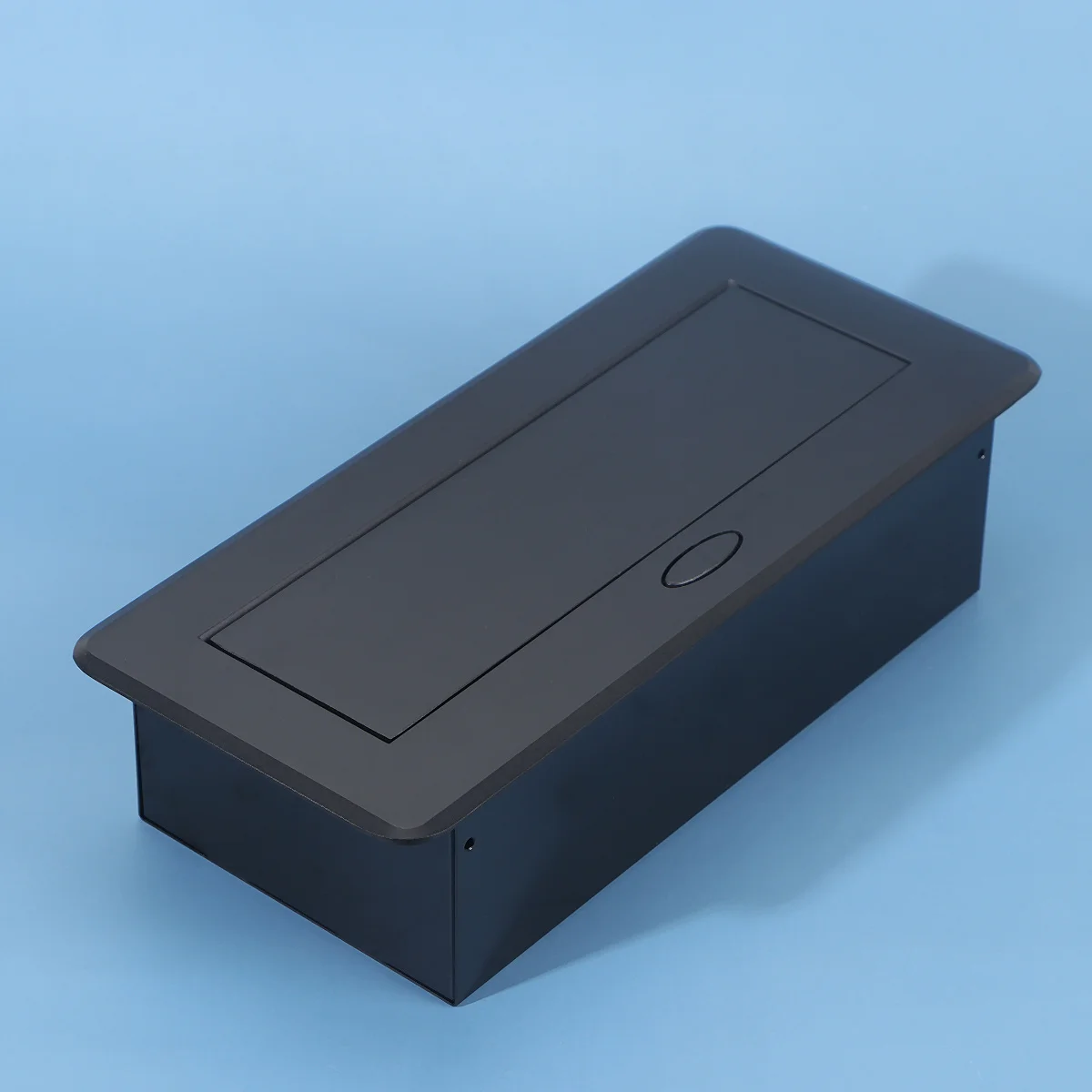 

1Pcs Conference Room Pop-Up Socket Hidden Cable Organizer Round Multimedia Outlet Black European Regulation for Meeting