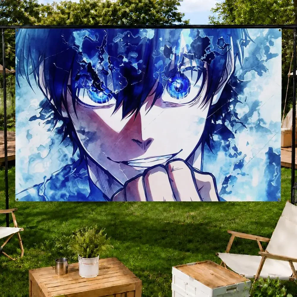 Sports Anime B-Blue Lock Flags Fan support, home, dormitory, wall decoration, outdoor camping, party banners, gifts