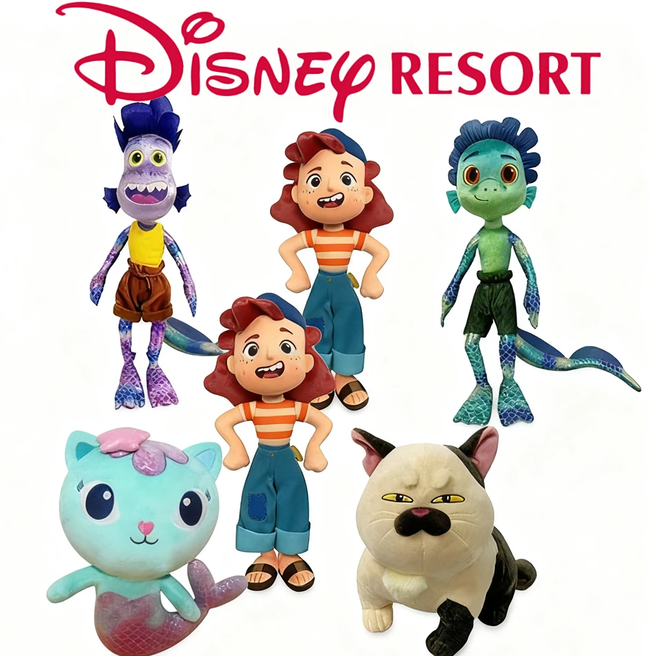 ديزني بيكسار فيلم لوكا ألبرتو وحش البحر ألعاب من نسيج مخملي 18-45 سنتيمتر الكرتون القط الأرجواني فتاة محشوة اللعب هدايا عيد الميلاد للأطفال