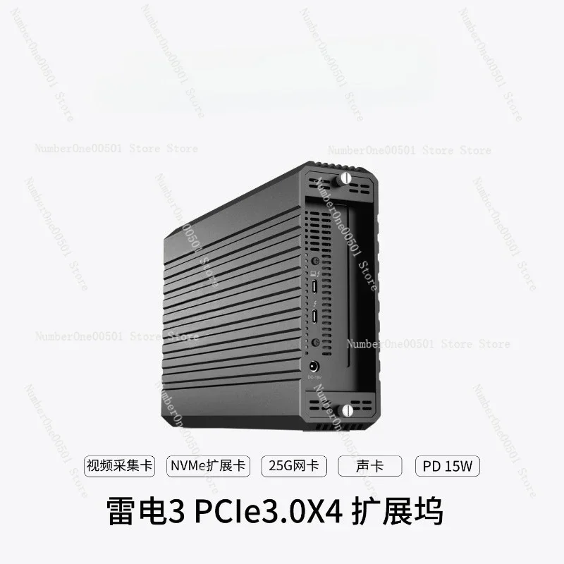 Thunderbolt 3/4/5 PCIe Dock with NVMe Adapter - 10G Ethernet Audio Capture Card & DMA Support
