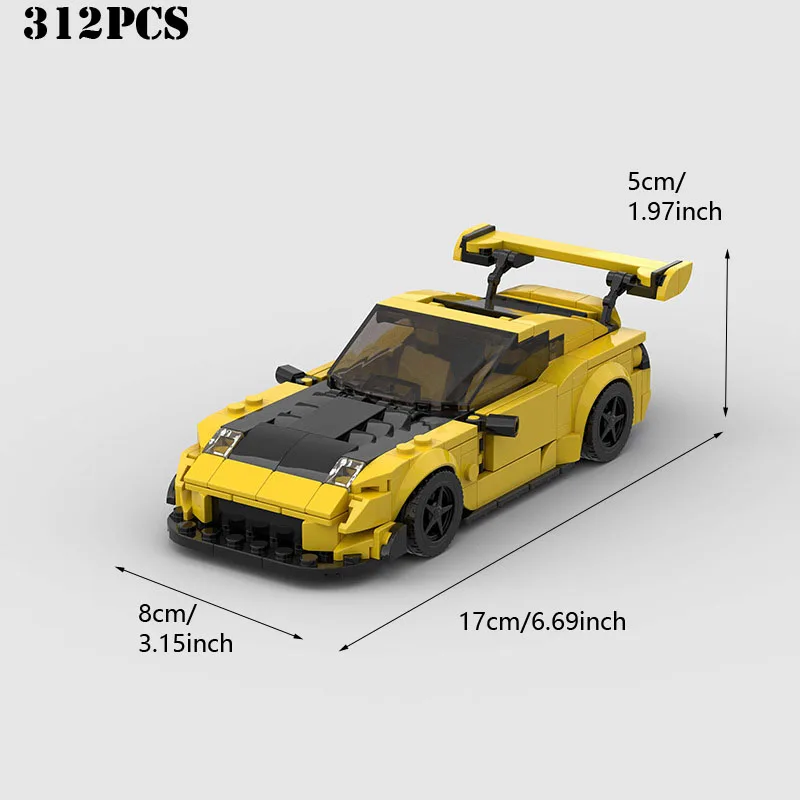 

MOC Racing lego Car Assembly Vehicle Brick Model Educational Toy Christmas Gift for Kids Car Model Kit for Assembling & Display