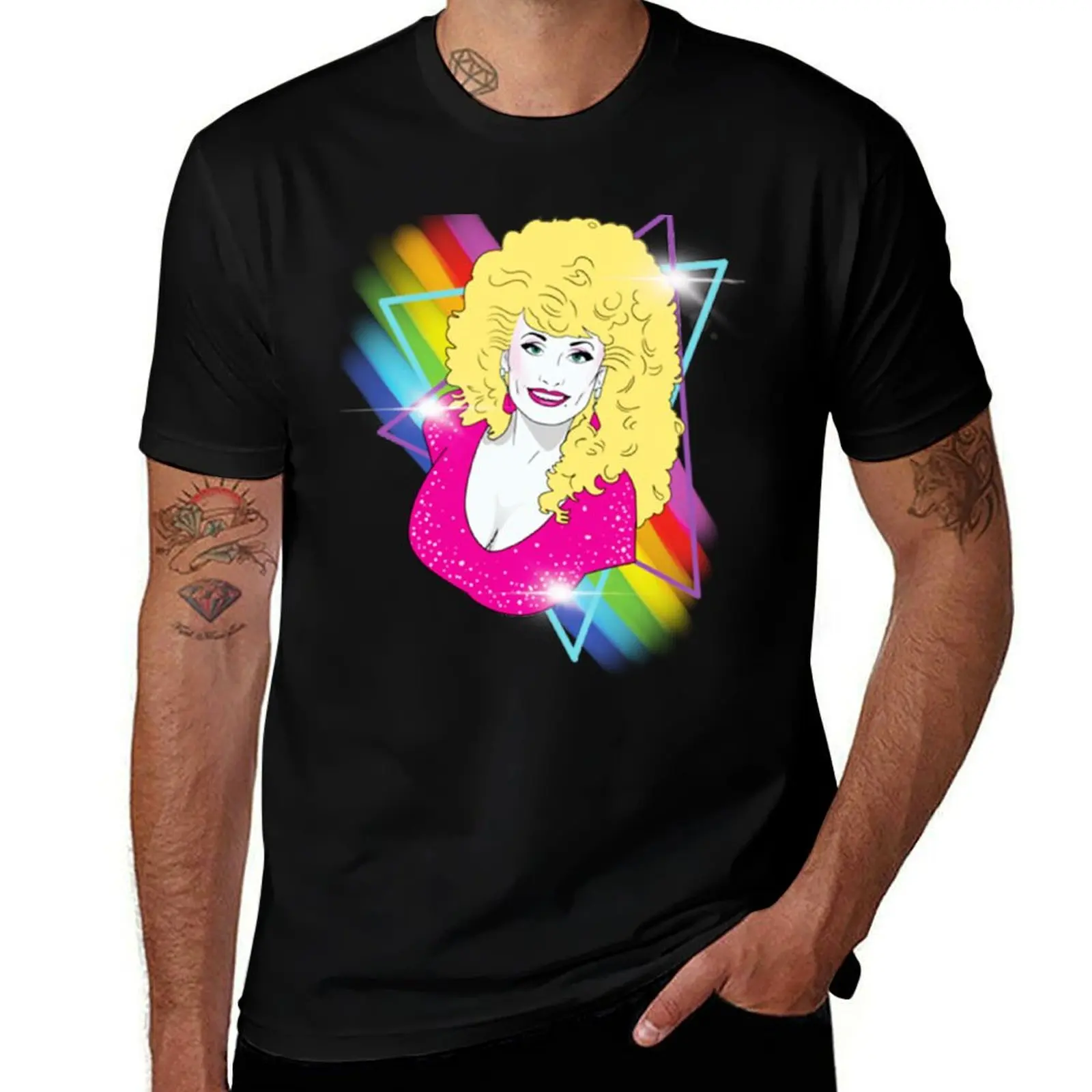 

Dolly Parton Rainbow Dolly (smaller) - New des T-Shirt man tshirt g man t shirts for men t shirts for man pack white T-Shirt