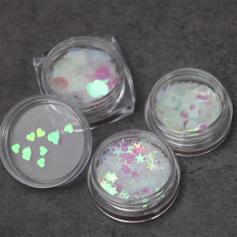 1 boîte Nail Art Super paillettes paillettes holographique nord Nail Art paillettes lumières Laser flocons autocollant bricolage accessoires manucure