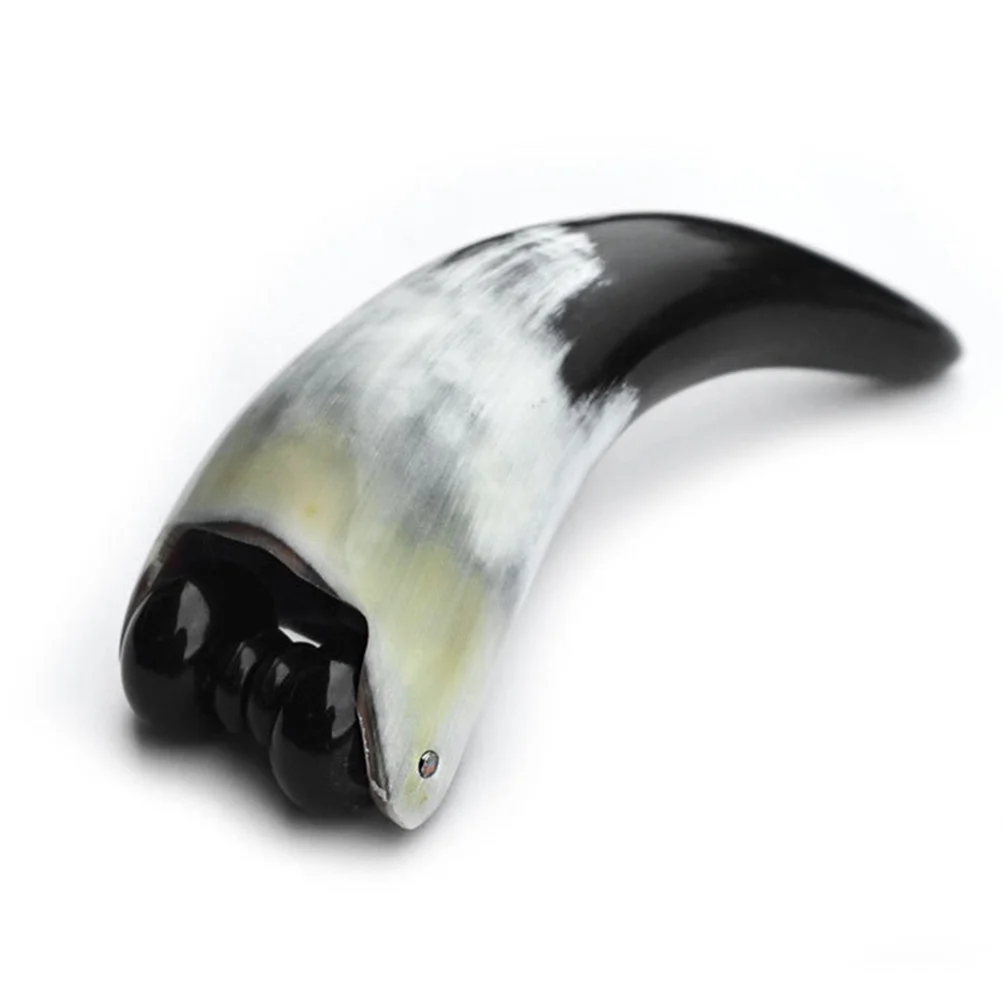 

1 шт., массажный рог быка, натуральное зерно, портативный многофункциональный инструмент для тела для спины, шеи, ног, терапия, спа-уход, скребковая терапия