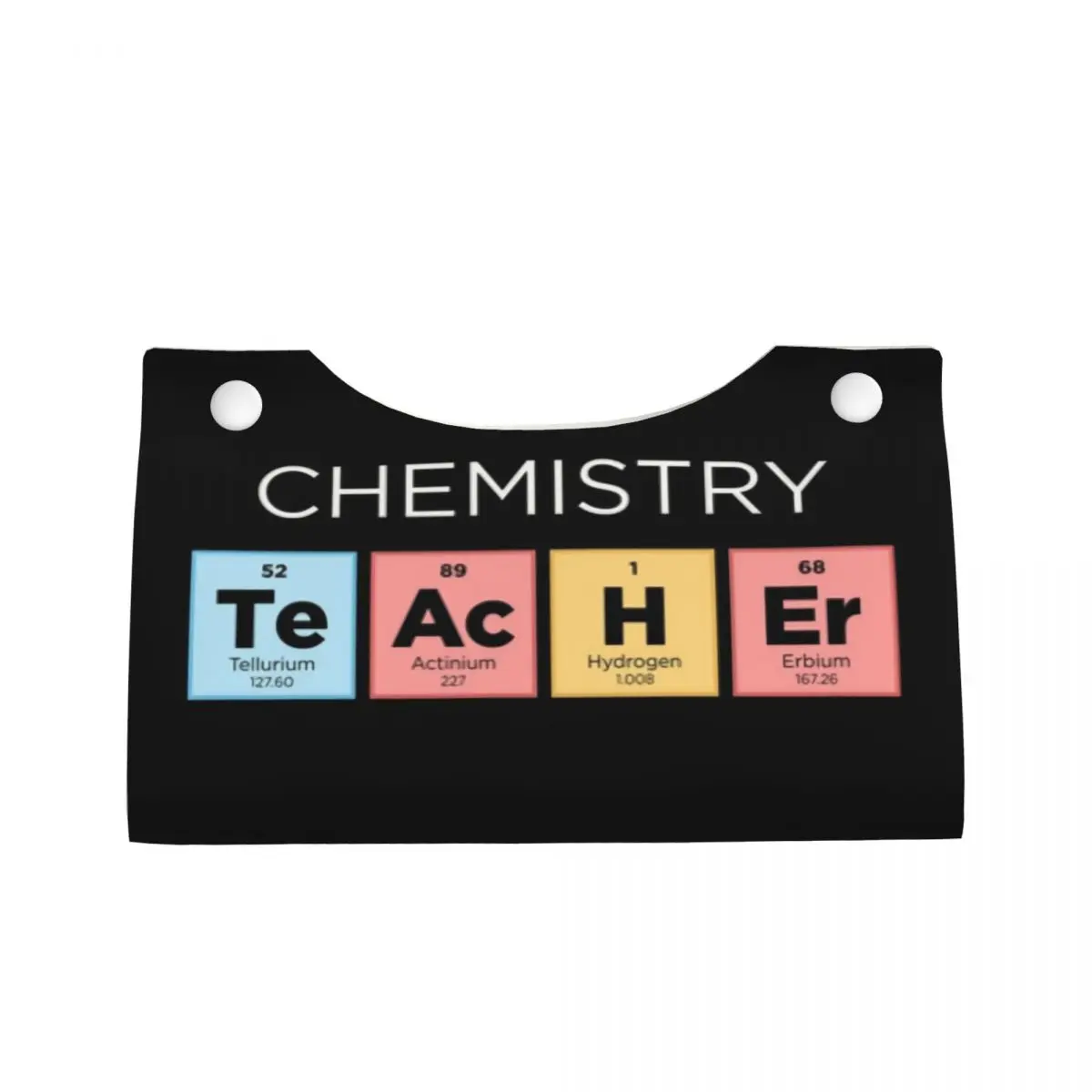 Custom Chemistry Teacher Periodic Table Tissue Box Cover Rectangular PU Leather Science Lab Tech Facial Tissues Holder for Car