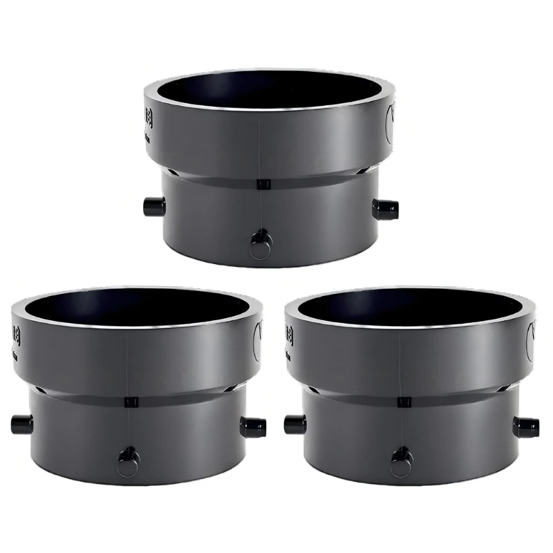 ABS Motorhome Sewer Adapters for Recreational Vehicle Terminal 3-Piece T1029-2 Set with Cylindrical Bodies for