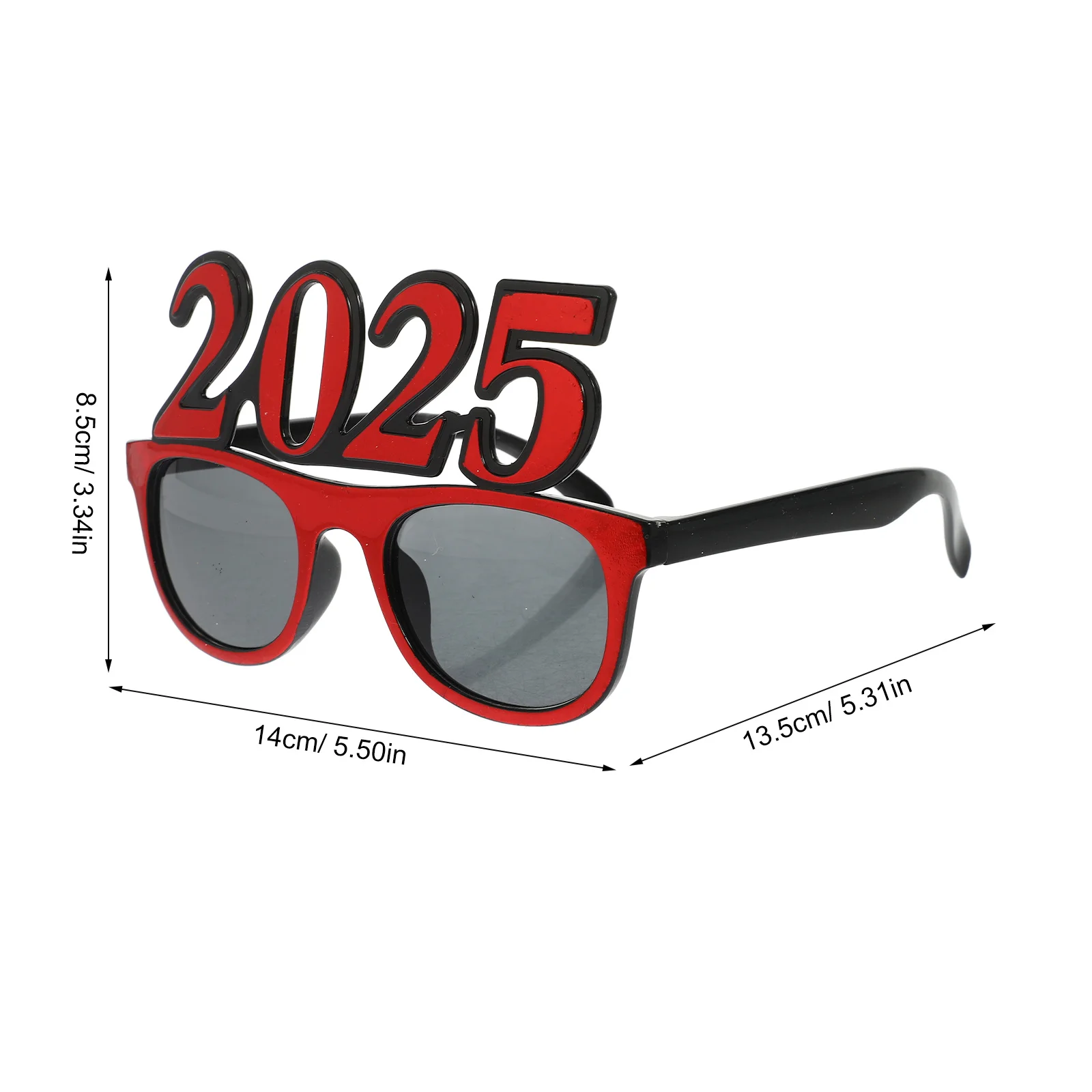 نظارات ممتعة للعام الجديد 2025، نظارات أرقام مريحة، تصميم مشرق لتزيين الحفلات لكشك الصور والاحتفالات #6