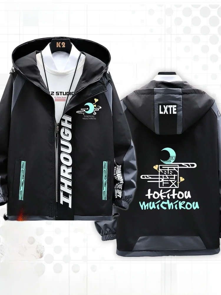 

Anime Ghost Slayer Surrounding Blade Cotton Printed Jaet Youthful Autumn Winter Outerwear Stand Fit Teenage Faion