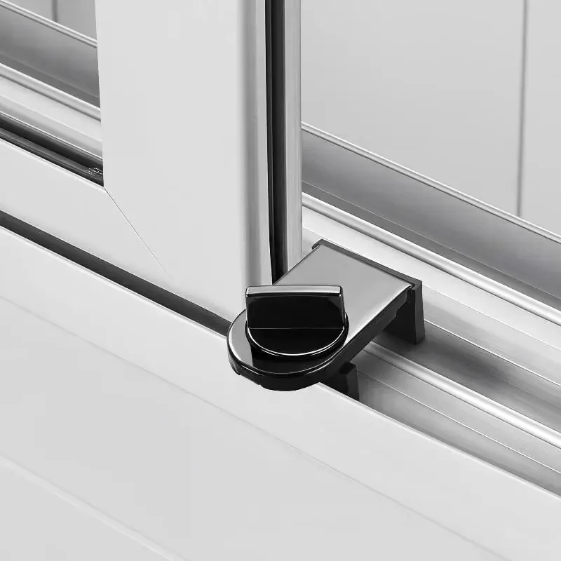 Aluminum Alloy Sliding Door and Window Lock Latch Anti-theft Anti-pinch Safety Lock Child and Pet Protection Bidirectional Fixer