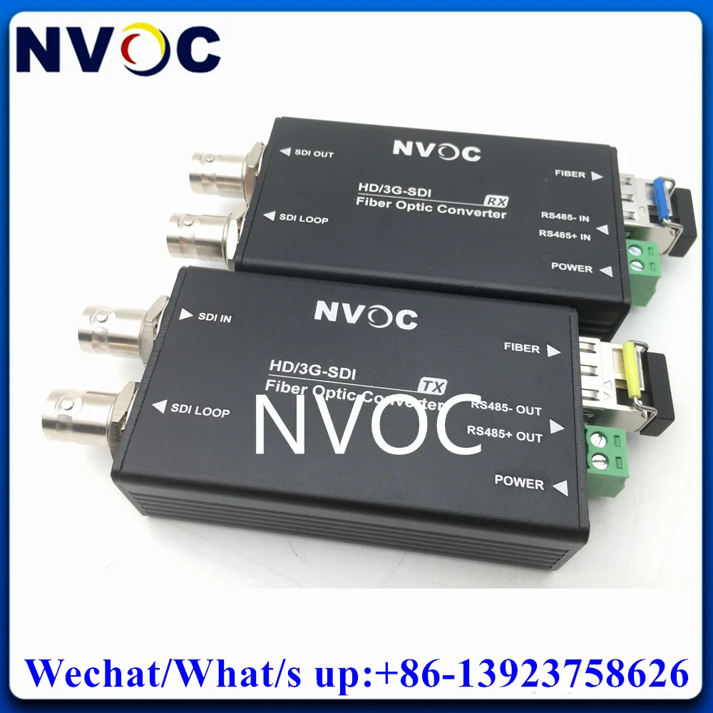 1Ch Mini HD-SDI to Fiber Converter with Tally and loopout SMF LC Fiber Connector 20KM 1920*1080P@30Hz Without Clock Recovery