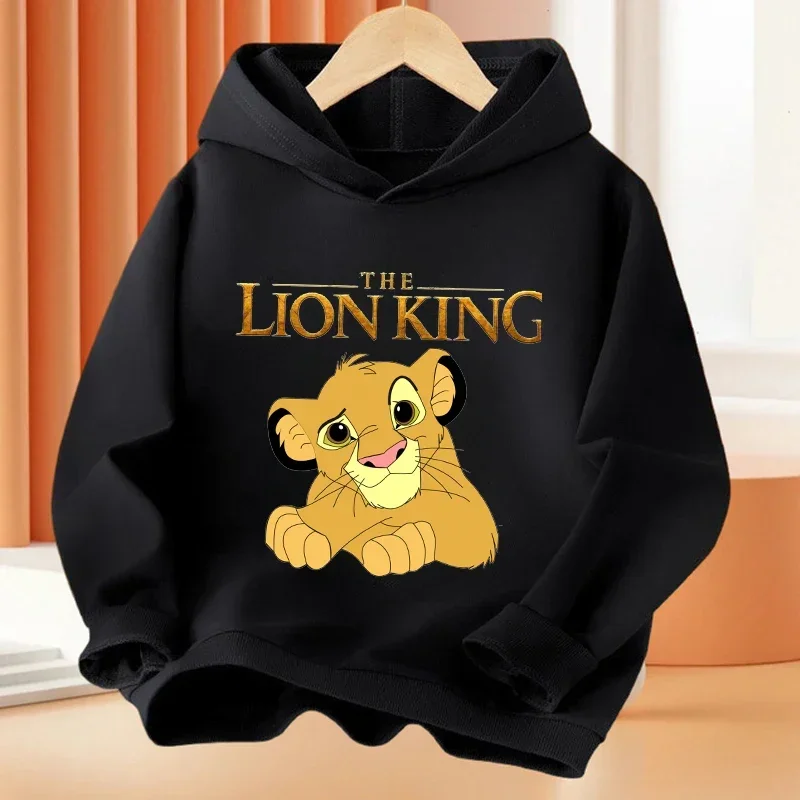 سترة ديزني ذا ليون كينج سيمبا كارتونية للأطفال بأكمام طويلة للخريف والشتاء، سترة لطيفة للأطفال بأكمام طويلة دافئة