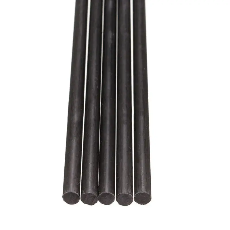 Imagem -02 - Carbon Fiber Round Rod para rc Airplane High Strength Light Peso Faça Você Mesmo Composite Acessório para rc Airplane d 118 mm L:100 mm 200 mm 250 mm 500 mm pc Peças 10 Peças