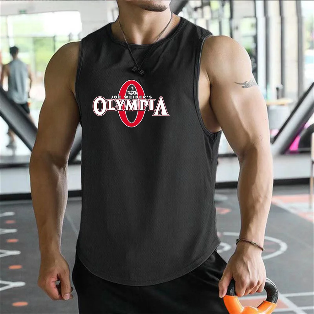 

2026 newest Summer Gym Vest High Quality mesh Shirt Sleeveless T-shirts Men Tank Tops basketball running Fitness Sports Vest men
