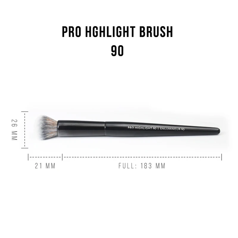 Pro Highlight Makeup Brush #90 - Round Soft Synthetic Hair Powder Blush Highlighting Cosmetic Brush