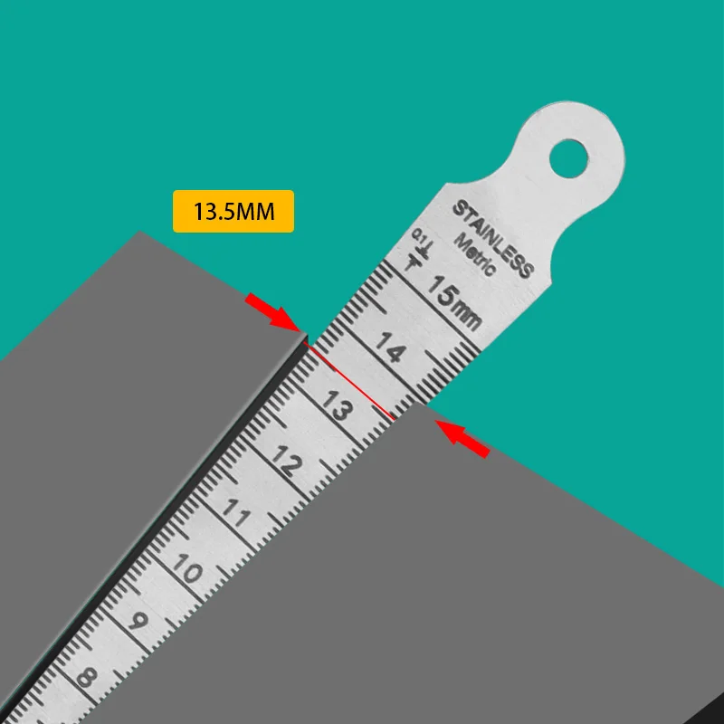 Wedge Taper Ruler Stainless Steel Welding Taper Feeler Gauge Depth Ruler Hole Inspection For Measurement Tool
