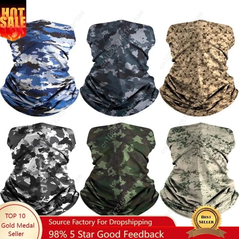 

HONGTEYA 6 Pack Neck Gaiter Face Mask: Breathable Windproof Face Cover Balaclava High Elastic Earloop Bandana for Men Women