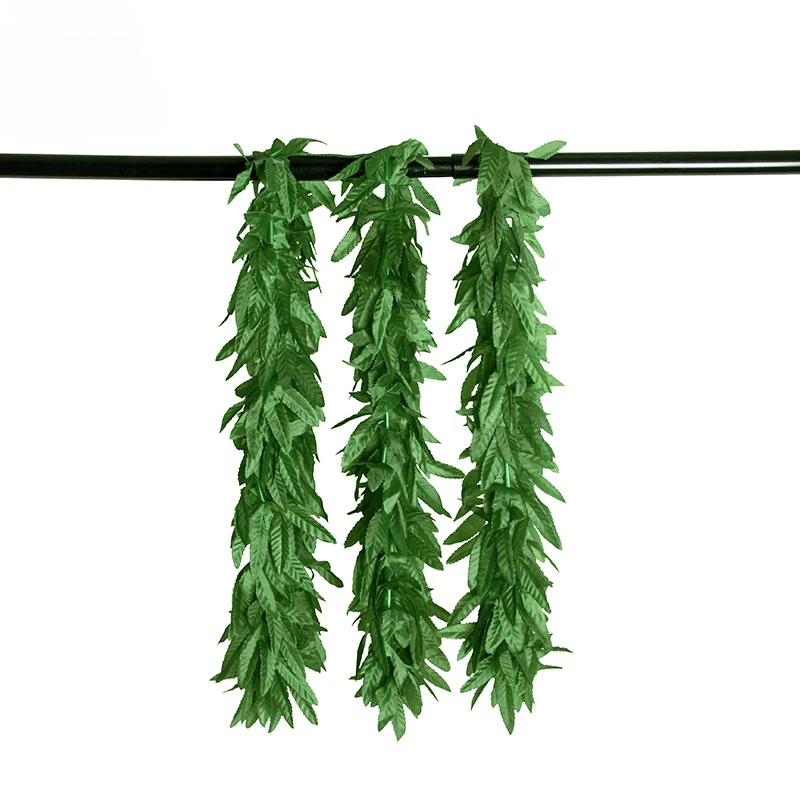 Hawaiian Simulation Maple Leaf Green Wreath, Stage Party Performance, Jungle Series, Dressing Props