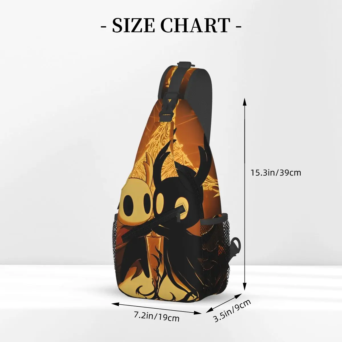 Sac à bandoulière Hollow Knight, sac à dos à bandoulière, petit sac de poitrine, aventure, esthétique initiée, sac à dos pour voyage, randonnée, sac de sport