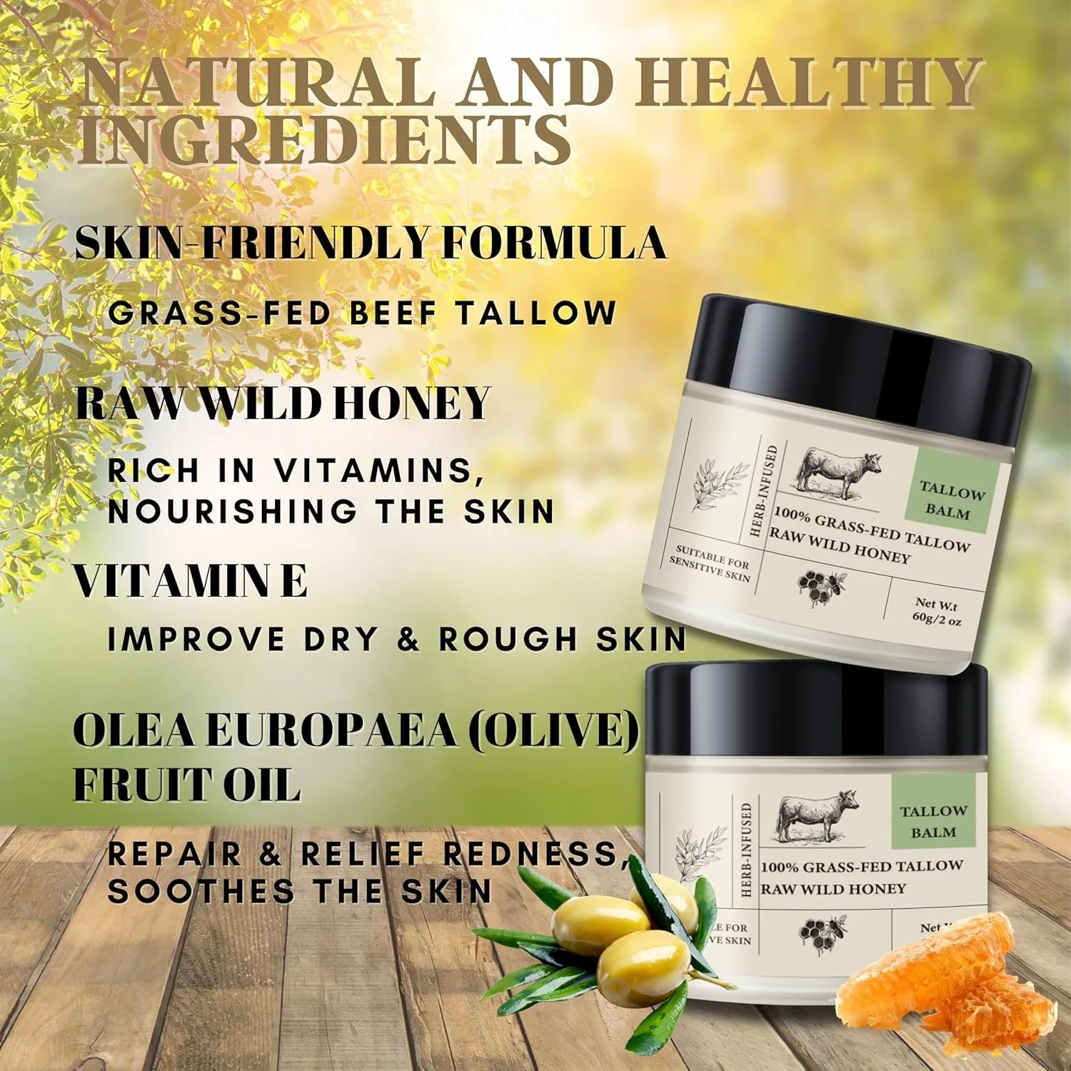 Tallow Honey Balm Prevents dryness and moisturizing face cream