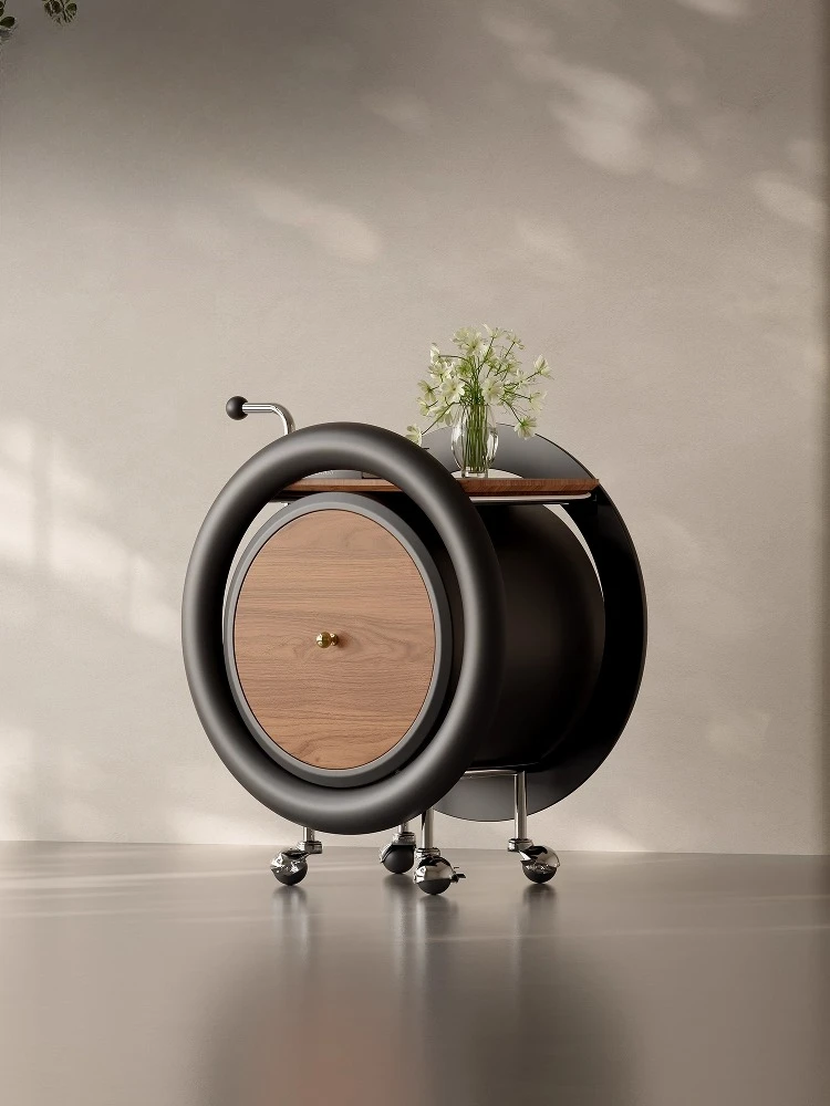 

Medieval style movable sofa side with wheels