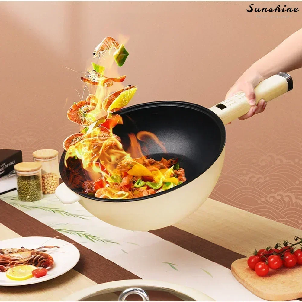 

Electric wok. New style. Household. Large capacity. With intelligent cooking reservation. Doubles as electric hot pot.