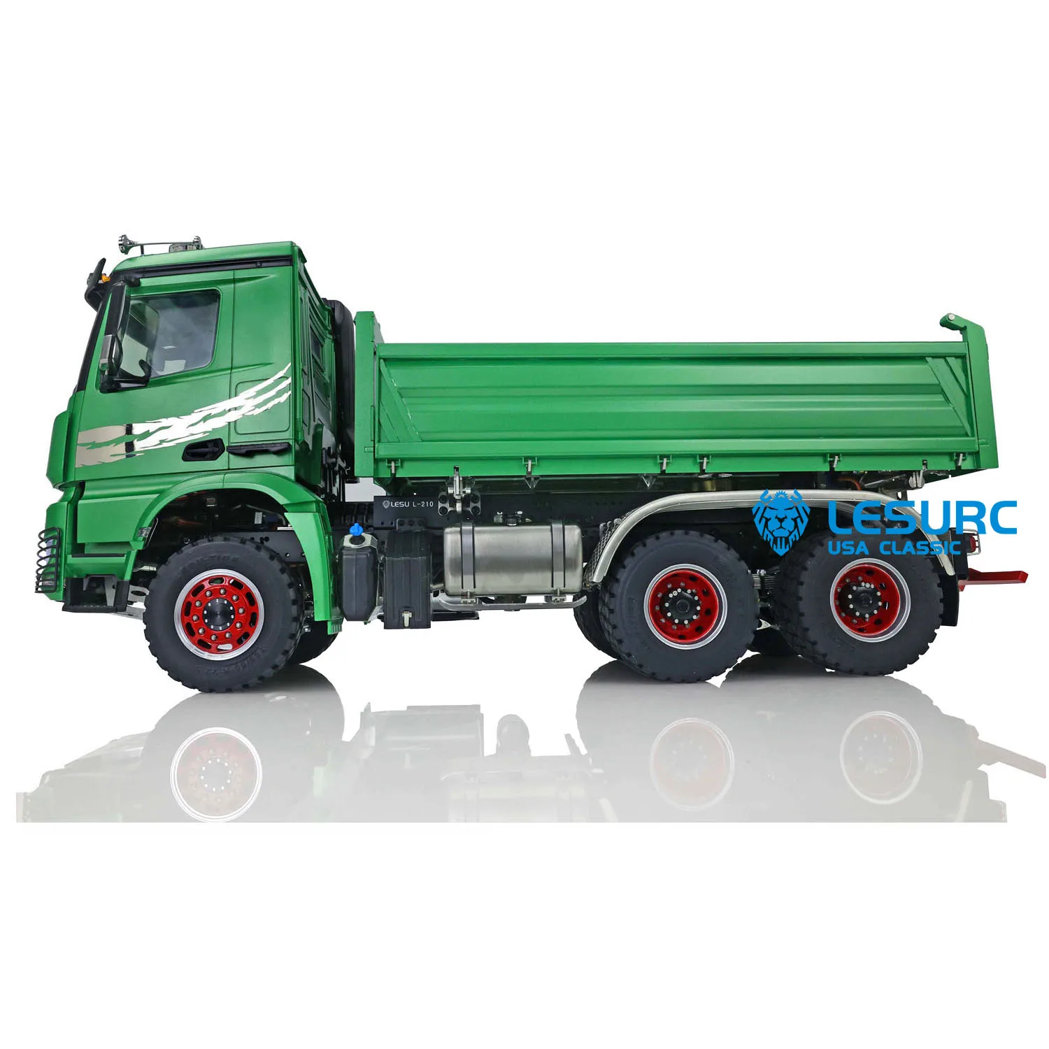 LESU RTR 1/14 RC volquete hidráulico 3 ejes volquete de 3 vías Radio luz sonido batería modelo juguetes al aire libre regalo THZH1330