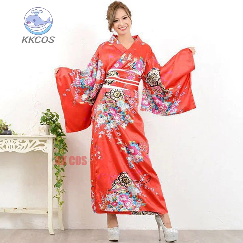 10 ألوان اليابانية التقليدية برنس حمام نسائي أنيمي تأثيري كيمونو لطيف الفتيات النساء مرحلة الأداء زي حجم كبير