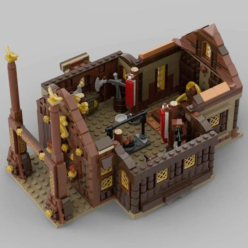 Ringe Film Modell Moc Bausteine Viking Haupt Gebäude Technologie Modulare Blöcke Geschenke Weihnachten Spielzeug DIY Sets Montage