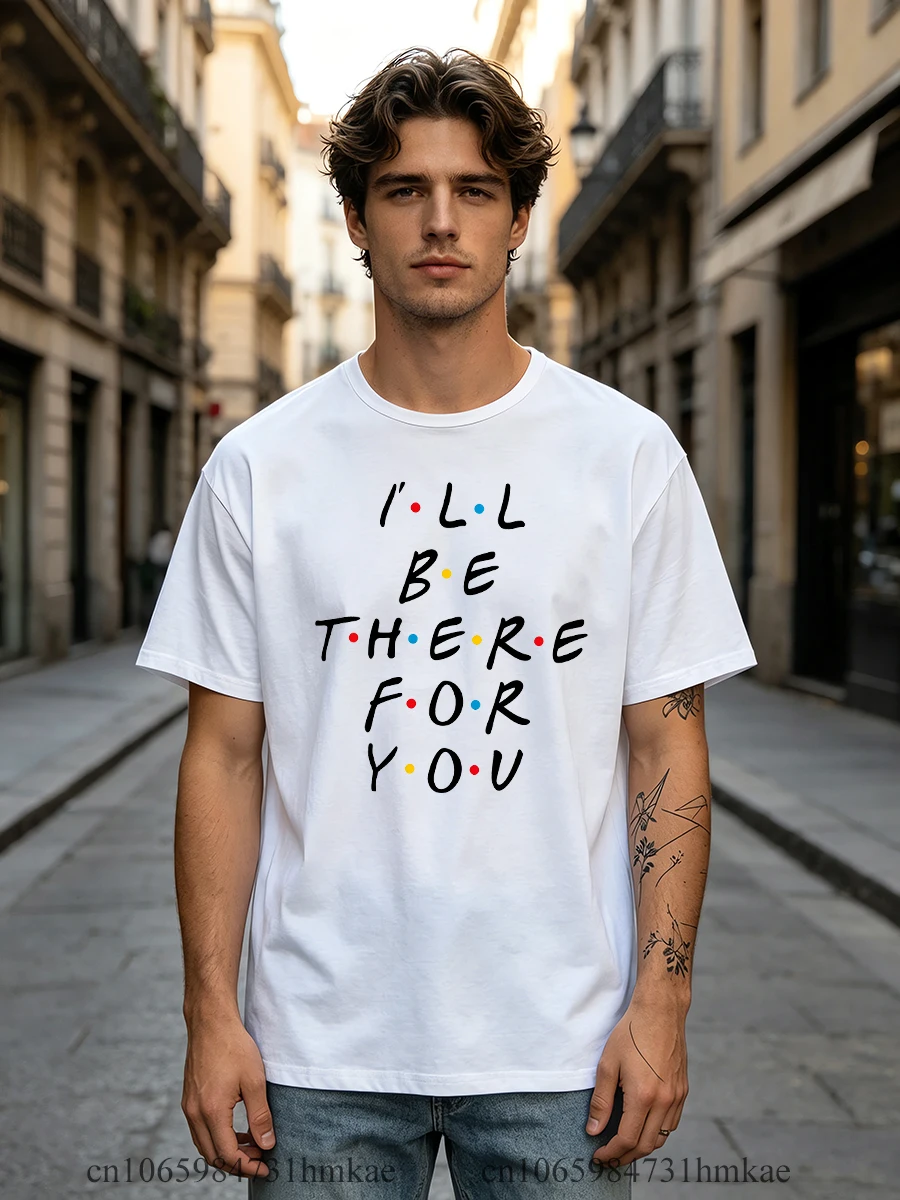 The Friends T Shirts for Men Funny Friend Letters Printing Short Sleeve T-shirts Boy Clothes Tees Tops