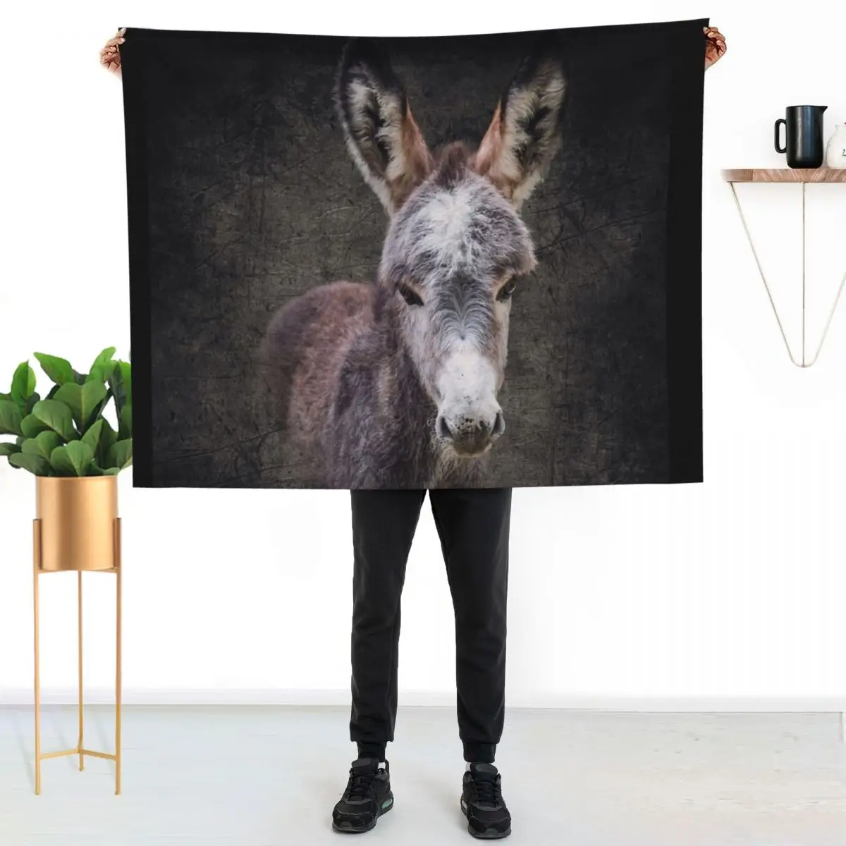 

Donkey foal Mattheo Throw Blanket Soft Breathable Blanket for Night Sleeping