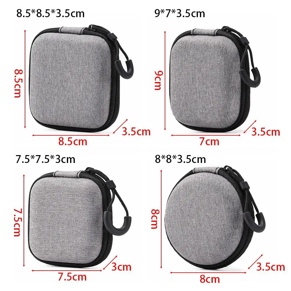 Mini Zipper Earphone Case EVA Storage Bag Pouch Carrying Bag For Airpod Earphone/Phone/Charging Cable Digital Accessories