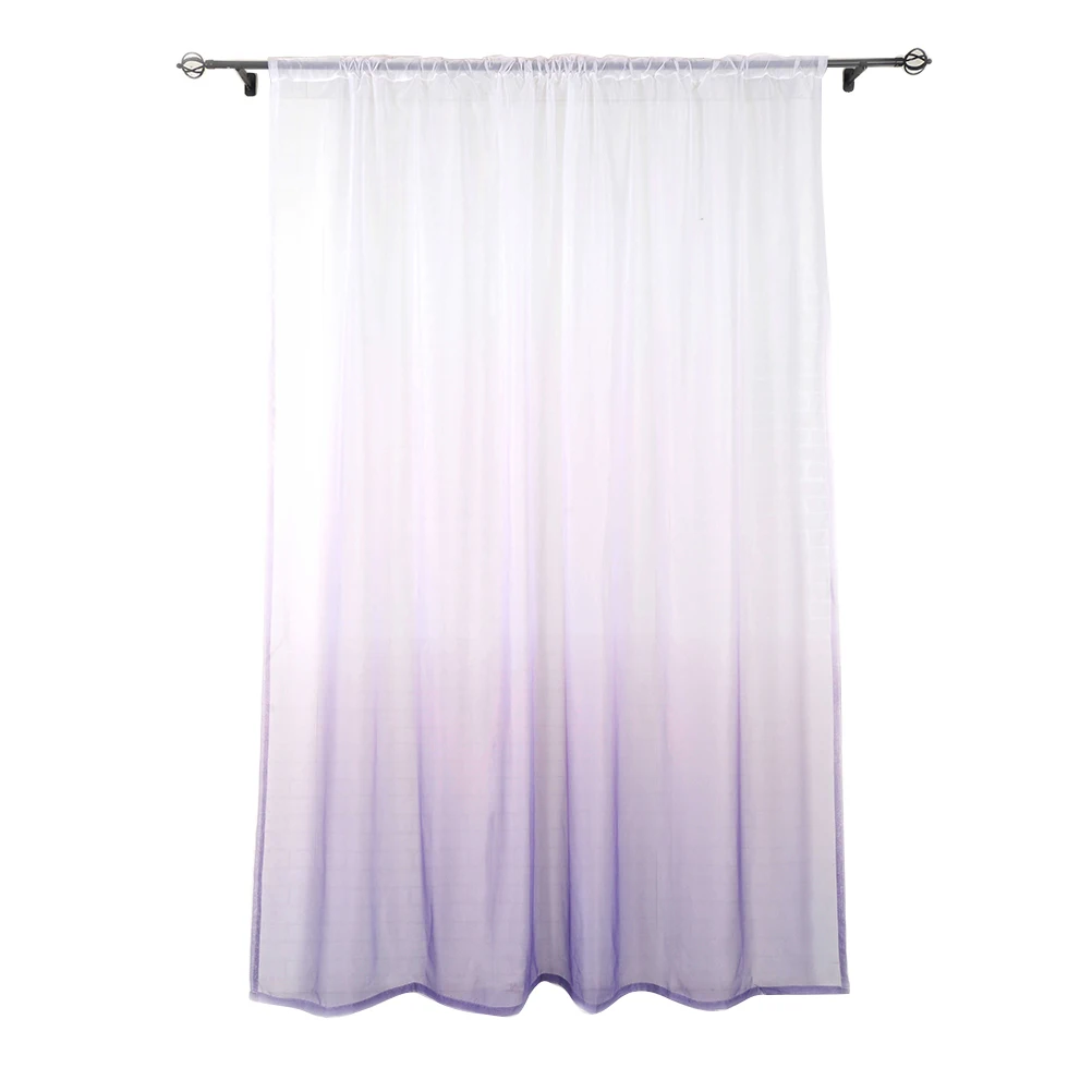 

Window Curtain Sheer Decor Gradient Design Premium Fabric Bathroom Bedroom Screen Door Scarf Valance Drapes