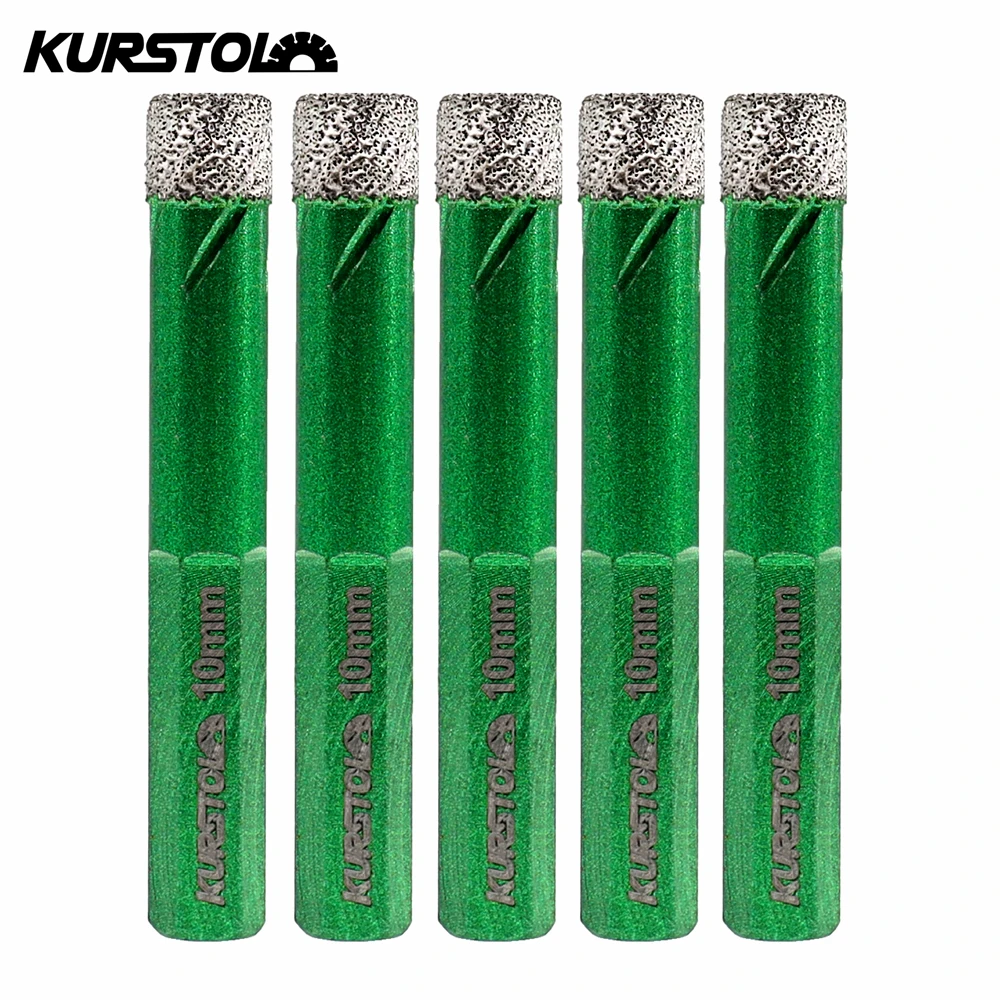 

Коронка для сухого сверления KURSTOL, 5 шт., 10 мм, с шестигранным хвостовиком, открывалка для отверстий в плитке, для гранита, мрамора, керамики, алмазное сверло, резак для отверстий