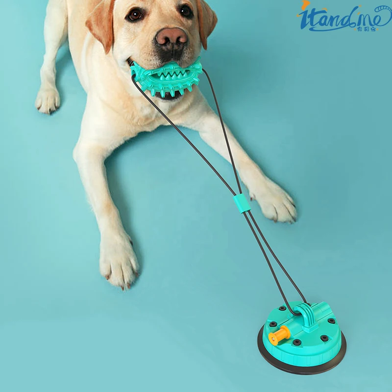 

New Vacuum Suction Cup Pull String Balls Tough Chew Toys for Aggressive Chewers Squeak Leaky Eaters Dog Toys