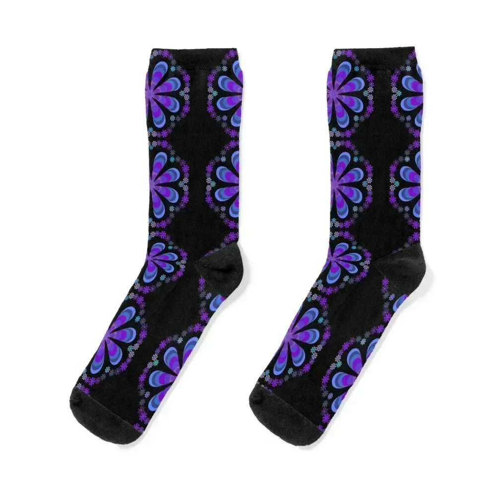 Vintage Flower 60’s Retro Hippie Art Socks winter gym with print christmas gifts Men's Socks Women's